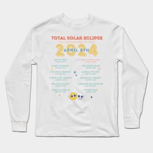 I Got Mooned in Port Clinton Total Solar Eclipse April 8, 2024 Long Sleeve T-Shirt